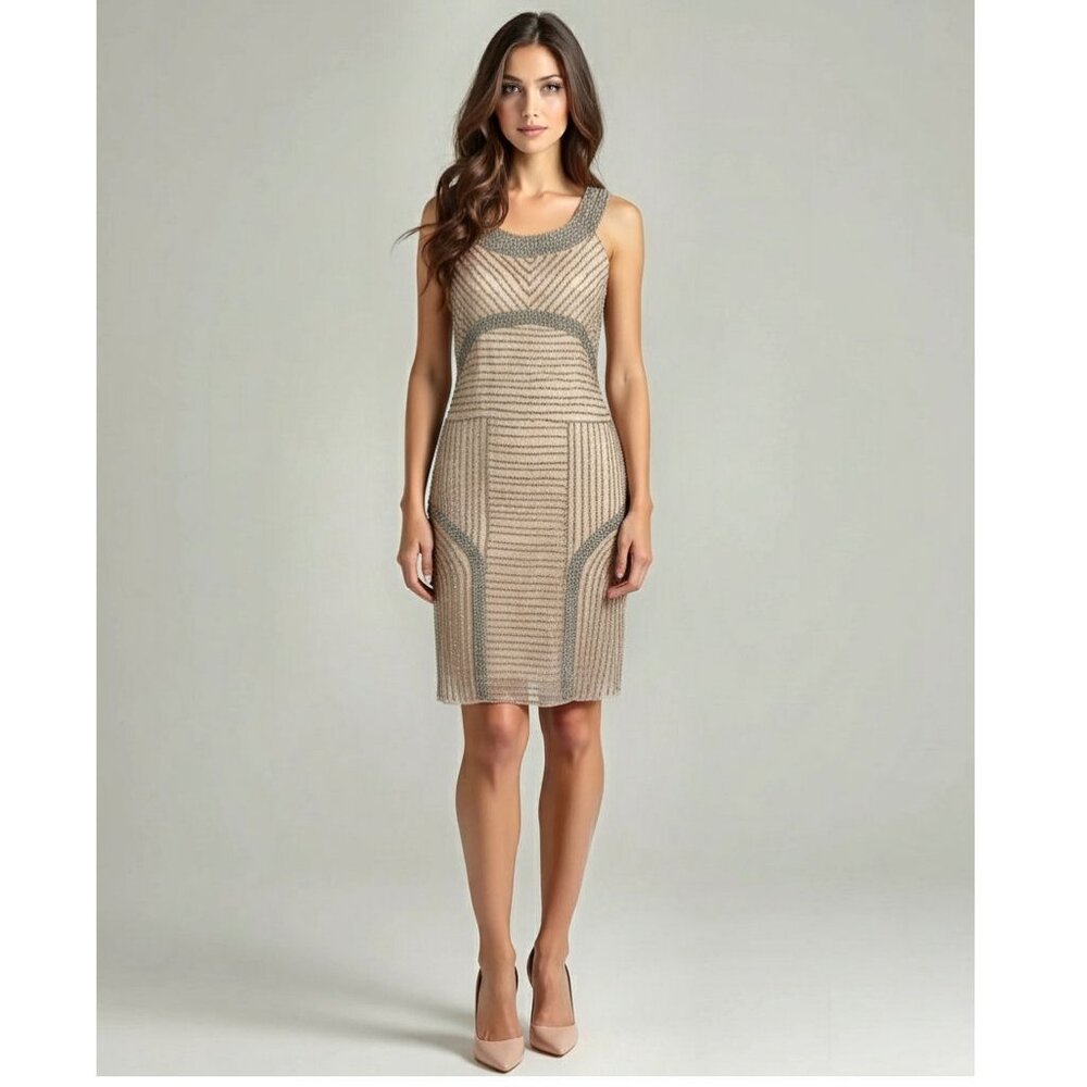 Parker Black Skylark Silk Sheath Dress, Blush, Women's Size 6